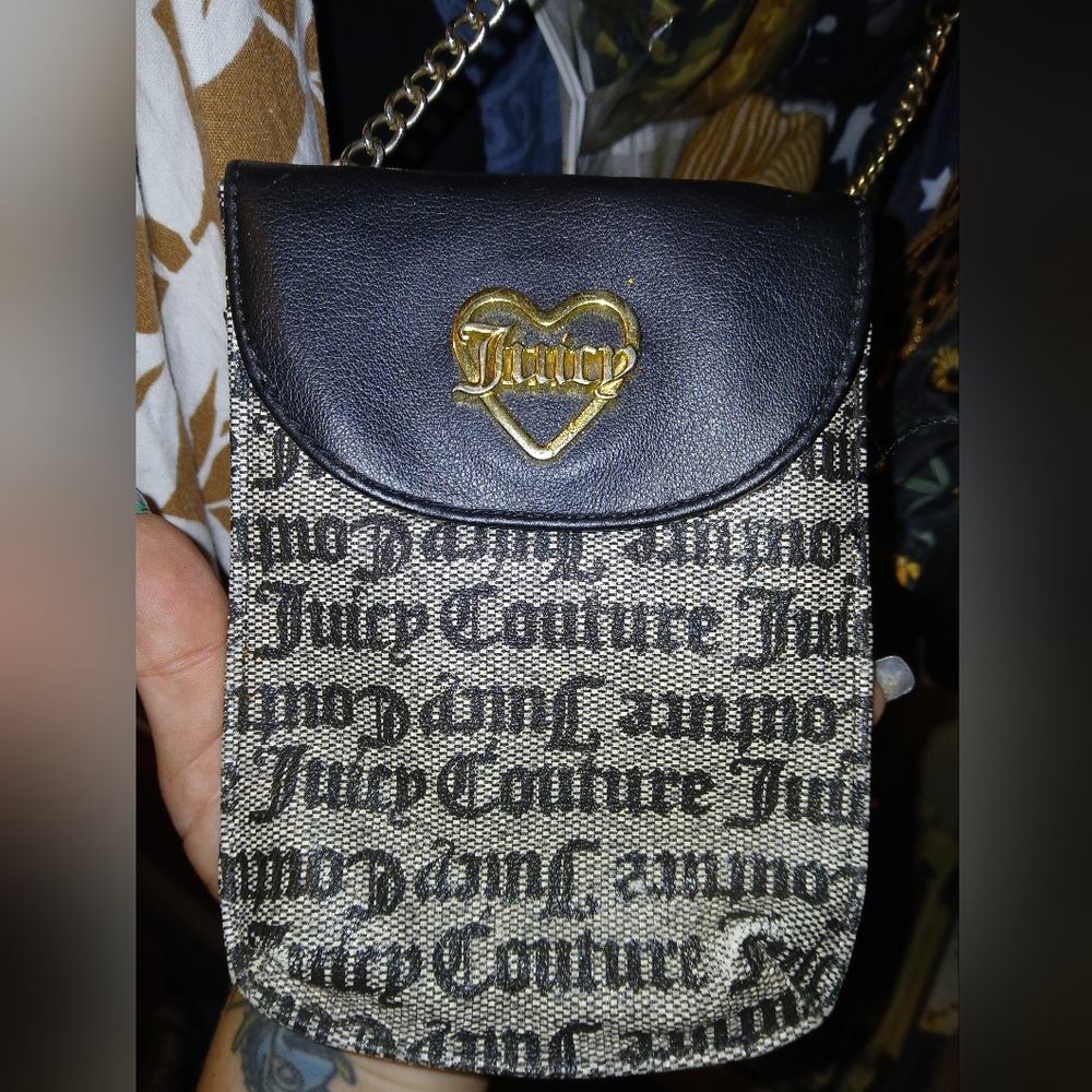 Juicy Couture Black and Tan Crossbody Bag